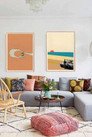 Affiche 30x40 cm "FLEUR BLEUE" par Ciel Glue – Image 3